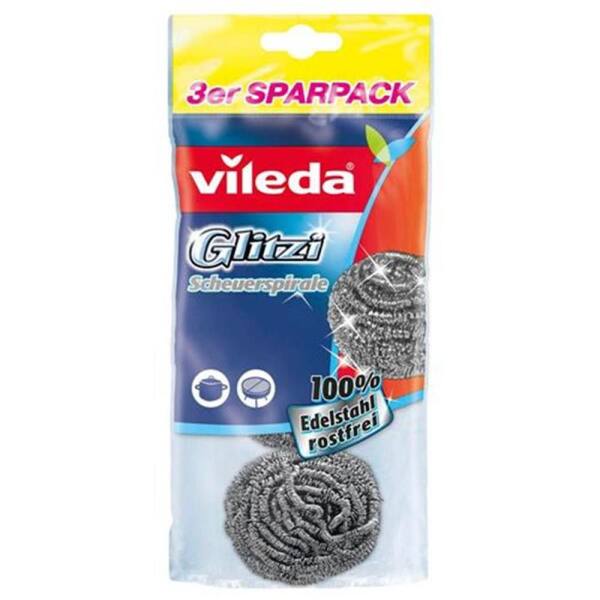 Vileda Scheuerspirale INOX Metallrasch 3er Pack