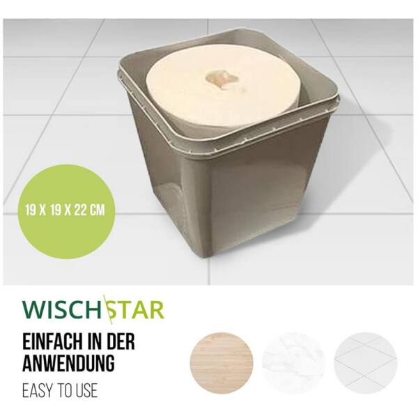 Wisch-Star Spendereimer für Desinfektions-Vliestücher incl. 350 Tücher, ungetränkt
