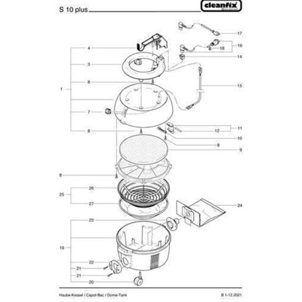 Stofffilter für Cleanfix S10 + S10 Plus