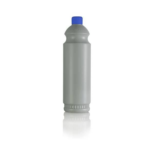 Leerflasche HDPE-Kunststoff 100% Recycling 1 L Klappdeckeldosierverschluss Blau