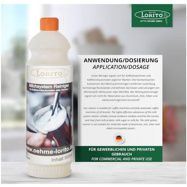 Lorito Milchsystem Reiniger Kaffeemaschinenreiniger 0,5 L