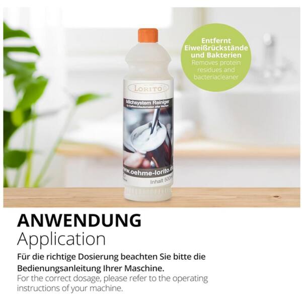 Lorito Milchsystem Reiniger Kaffeemaschinenreiniger 0,5 L