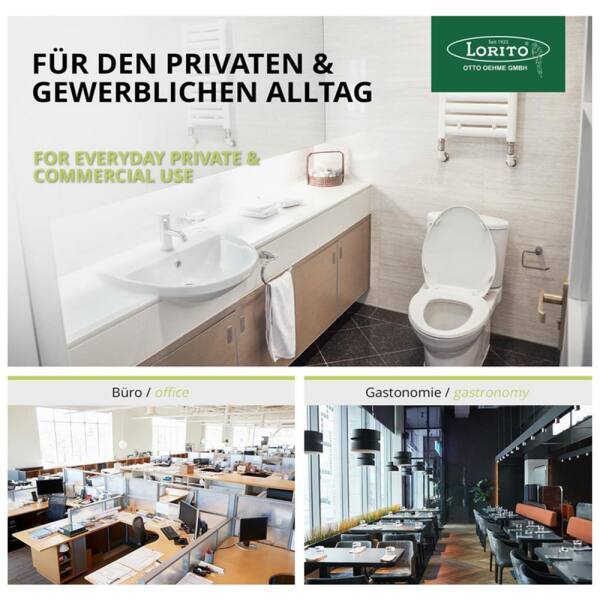 Lorito Toilettenpapier Klopapier  frisch & sauber recycling, 2-lagig, 8 Rollen