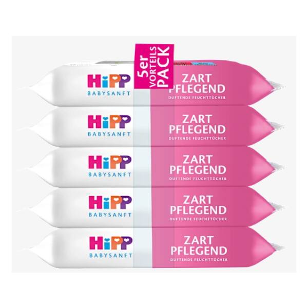 Hipp Feuchtt&uuml;cher Babysanft 5 x 48 St&uuml;ck
