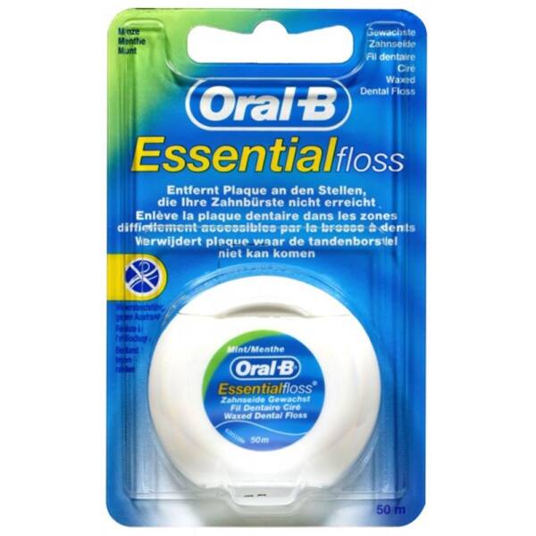 Oral-B Zahnseide Essential Floss Gewachst 50m