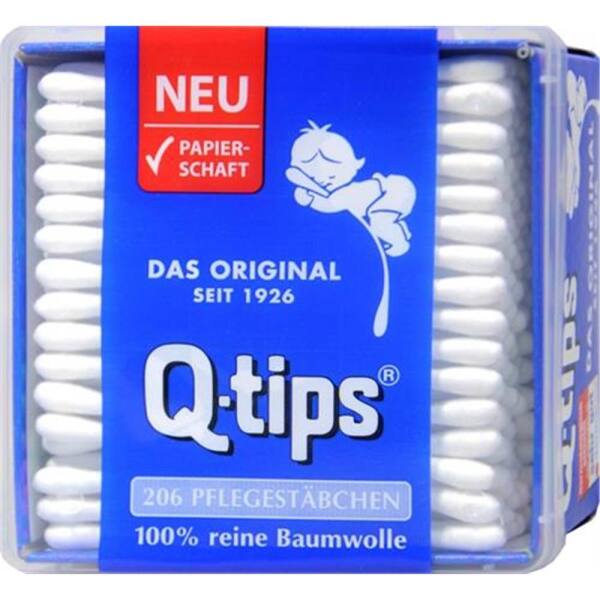 Q-Tips Wattestäbchen Box 206er