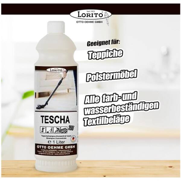 LoritoTeppichshampoo Fleckenentferner Tescha 255 1 Liter