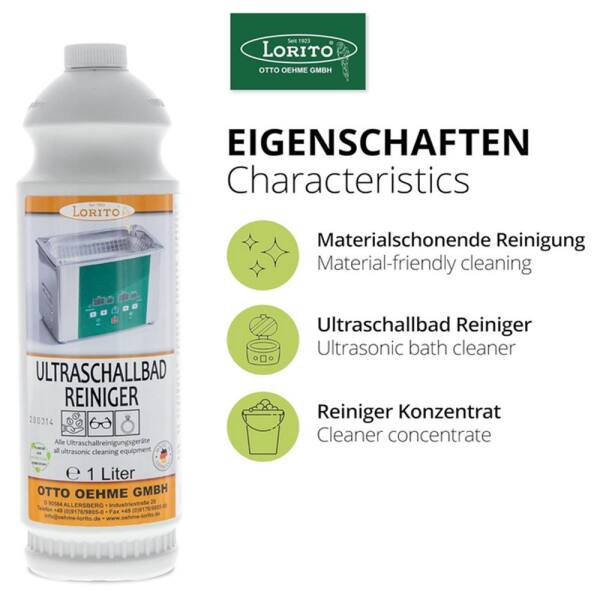 Ultraschallbad Reiniger 1 Liter für Münzen, Schmuck, Brillen