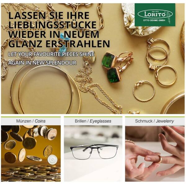 Ultraschallbad Reiniger 1 Liter für Münzen, Schmuck, Brillen