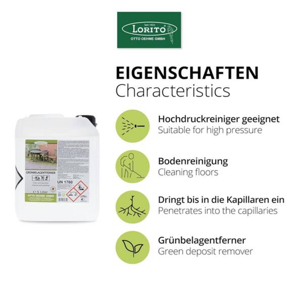 Grünbelagentferner 5 Liter HOCHKONZENTRAT chlorfrei