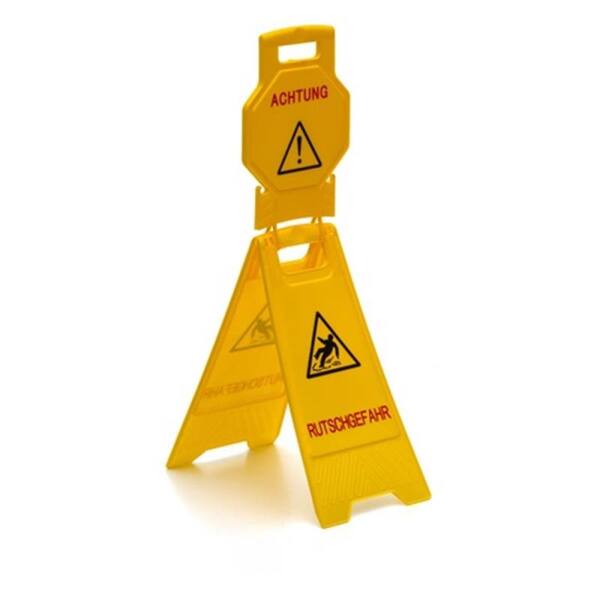 Wisch-Star® Warnschild Achtung Rutschgefahr, aufklappbar 3-teilig