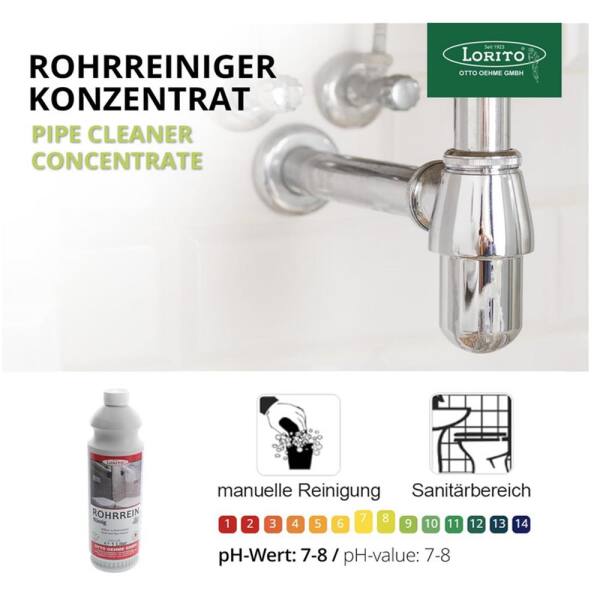 Lorito Rohrrein 354 1L flüssig Abflussreiniger Rohrreiniger