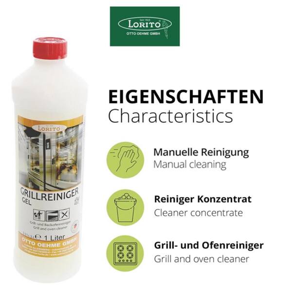 Lorito  Grillreiniger GEL 121 Fettlöser Backofenreiniger 1 Liter