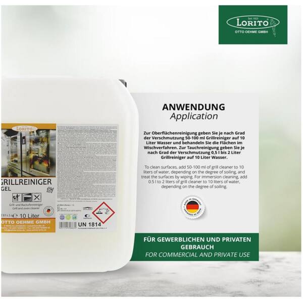 Lorito  Grillreiniger GEL 121 Fettlöser Backofenreiniger 10 Liter