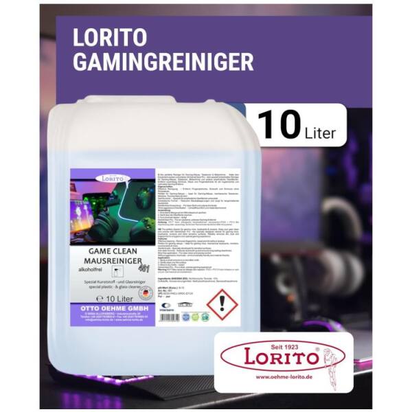 Lorito Game Clean Maus- und Tastaturreiniger  461 10L alkoholfrei
