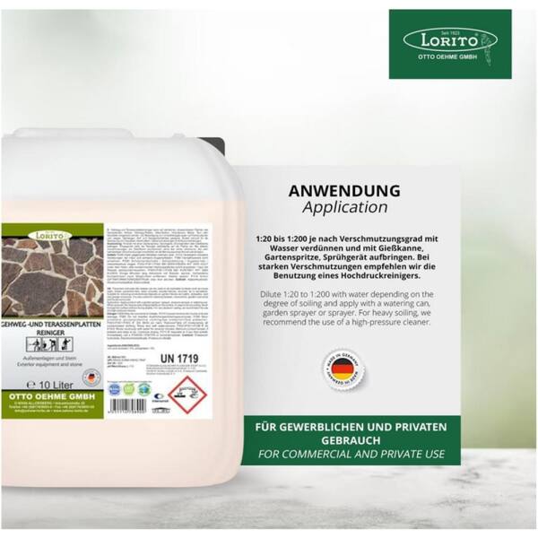 Lorito Gehweg- und Terassenplattenreiniger 024 10 Liter