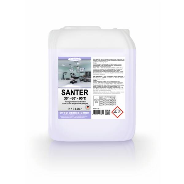 Lorito Santer Vollwaschmittel Waschmittel schaumarm flüssig 10 Liter