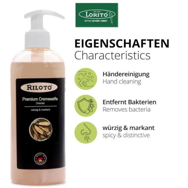 Riloto Premium Flüssigseife Oriental 500 ml Cremeseife Handseife