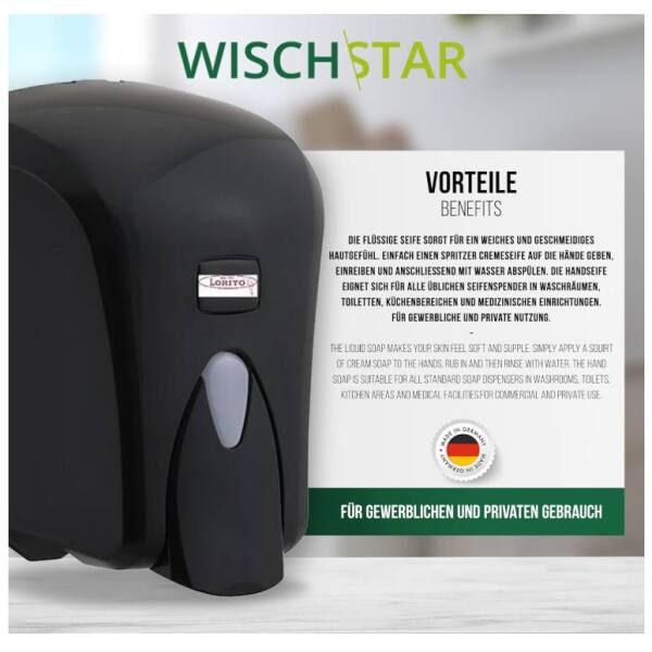 Lorito Seifenpatrone Handseifenkartusche Flüssigseife 6x1L