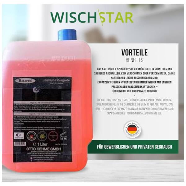 Starter-Set Seifenspender Hygienespender weiss 1L incl. 6x1L Seifenpatrone