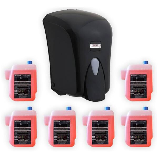 Starter-Set Seifenspender Hygienespender 1L incl. 6x1L...