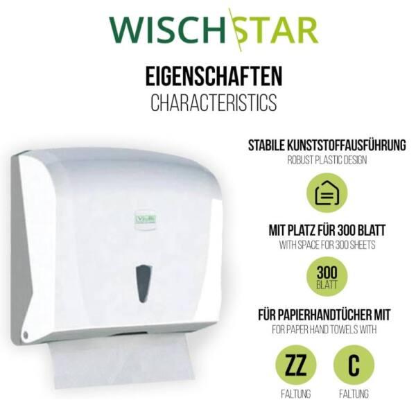 Papierhandtuchspender Lorito Handtuchspender, Kunststoff