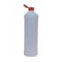 Recycelte Leerflasche natur rPE-HD 1 L Klappdeckeldosierverschluss
